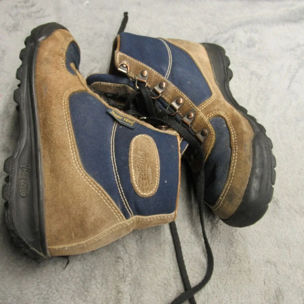 Vasque Mens? Boots 8.5 M Blue Gore-Tex Blue Lace Up Outdoor Hiking Boots VTG 80s